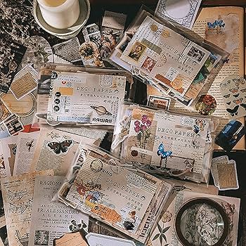 Junk Journal Supplies Pack(200 Pieces) for Scrapbooking