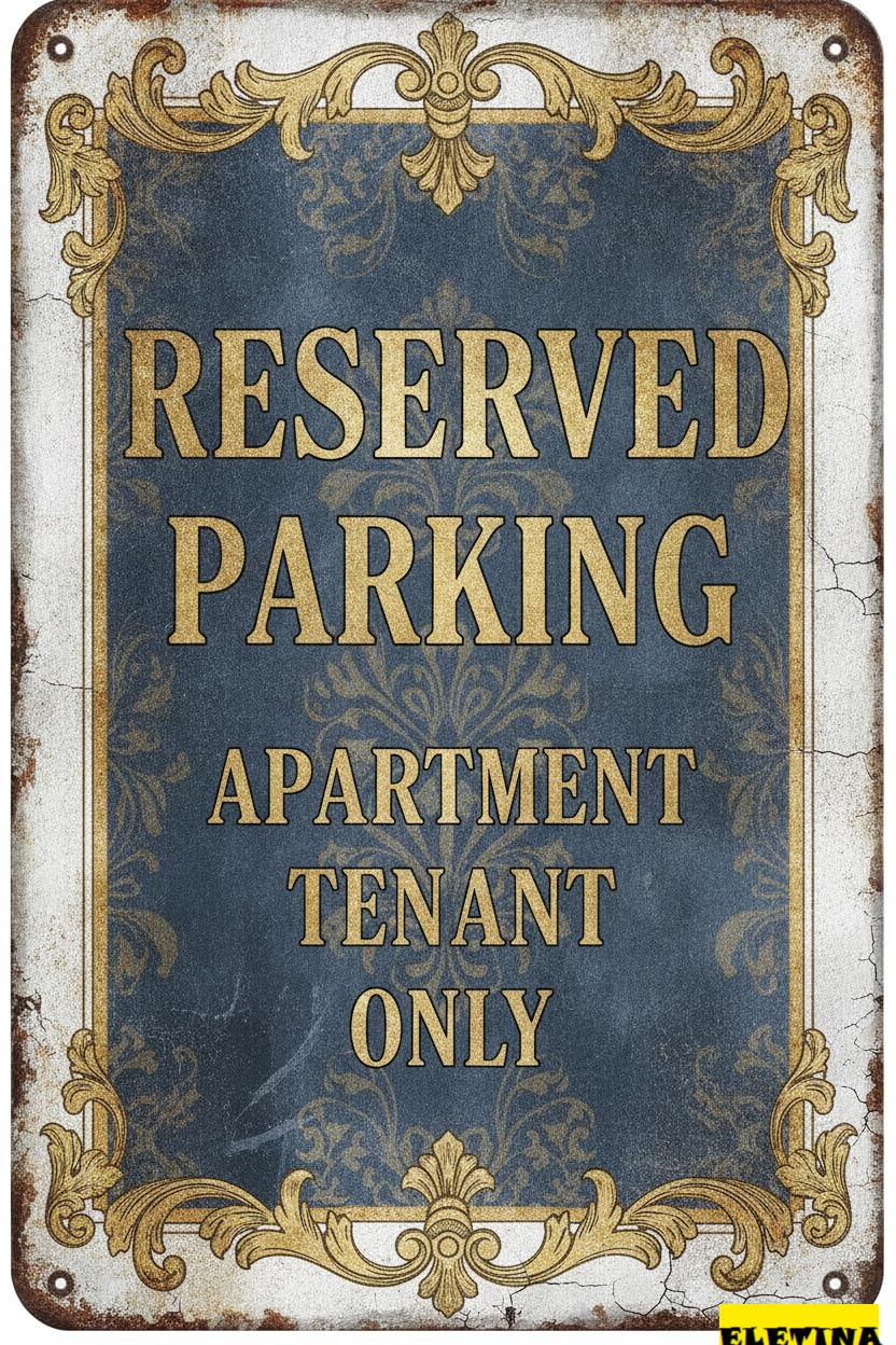 Personalized Sign for Man Cave Metal Warning Reserved Parking Apartment Only Metal Art Vintage Street Safety Warning Metal Tin School Bar Street Parking Lot 8x12in Private Property Decorative