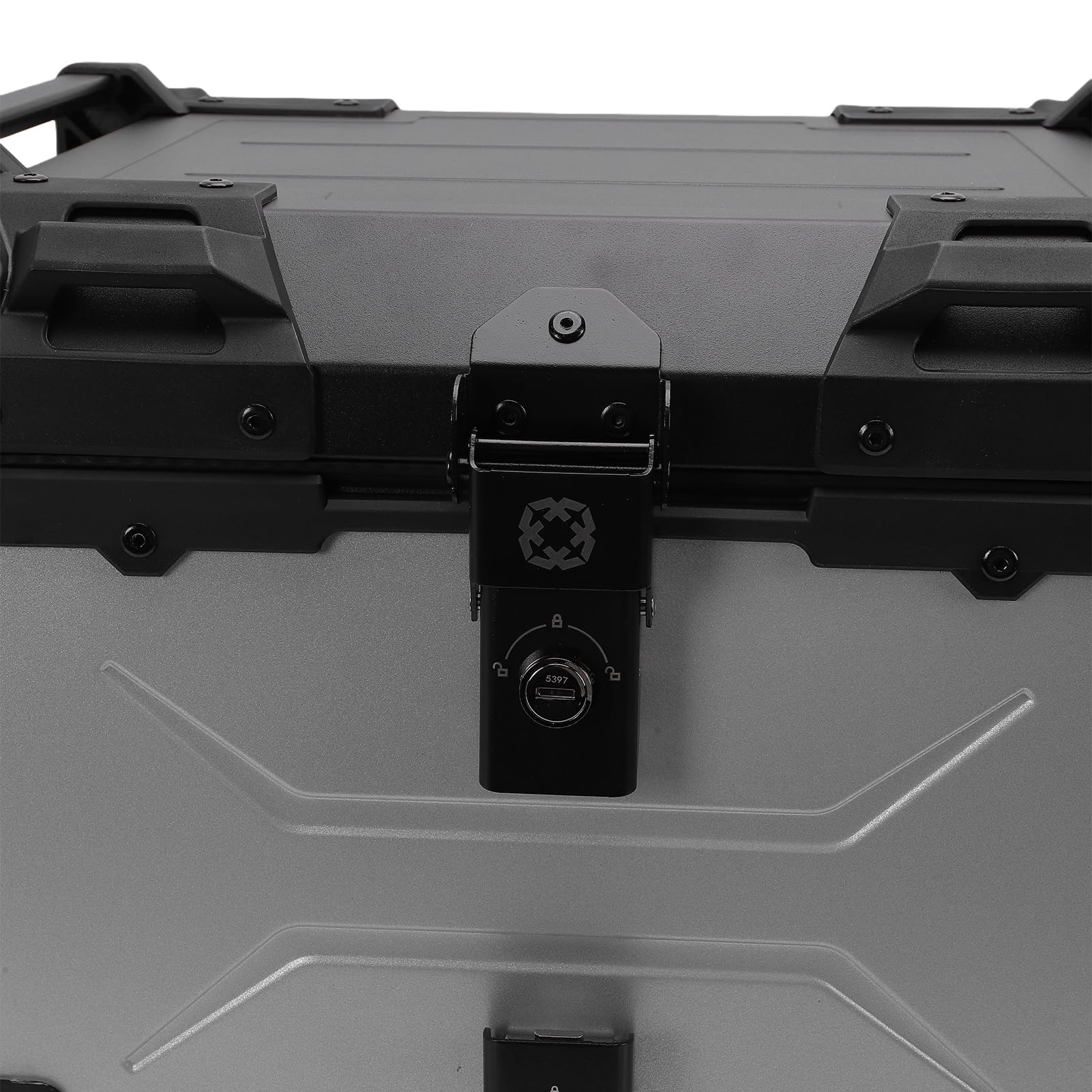 Cocoarm Baúl para Motocicleta, Caja Trasera de Plástico ABS de 45 L con Soporte de Montaje Universal, Cerradura Antirrobo con Forro de PU, Pegatinas Reflectantes, para Motocicletas con Portaequipajes