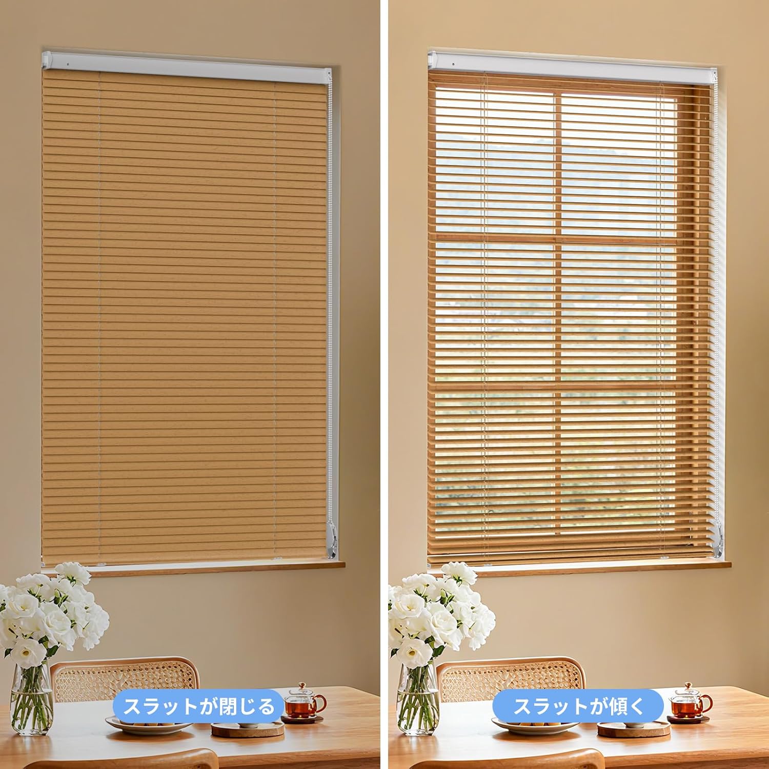 Grandekor ブラインド 突っ張り式 オーダーメイド 浴室用 0.5cm単位サイズ指定無料 遮熱 防水 防音 UVカット 省エ