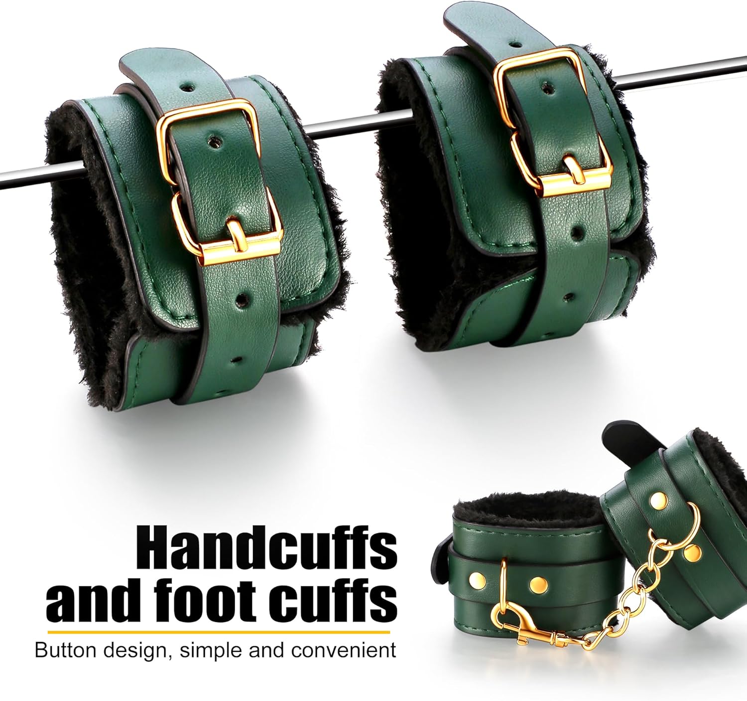 Adult BDSM Sex Toys for Men Women and Couples. Sex Bondage BDSM kit Restraints. 12PCS Adult Toys Sets with Adjustable Handcuffs Collar Ankle Cuff Blindfold Feather Tickler