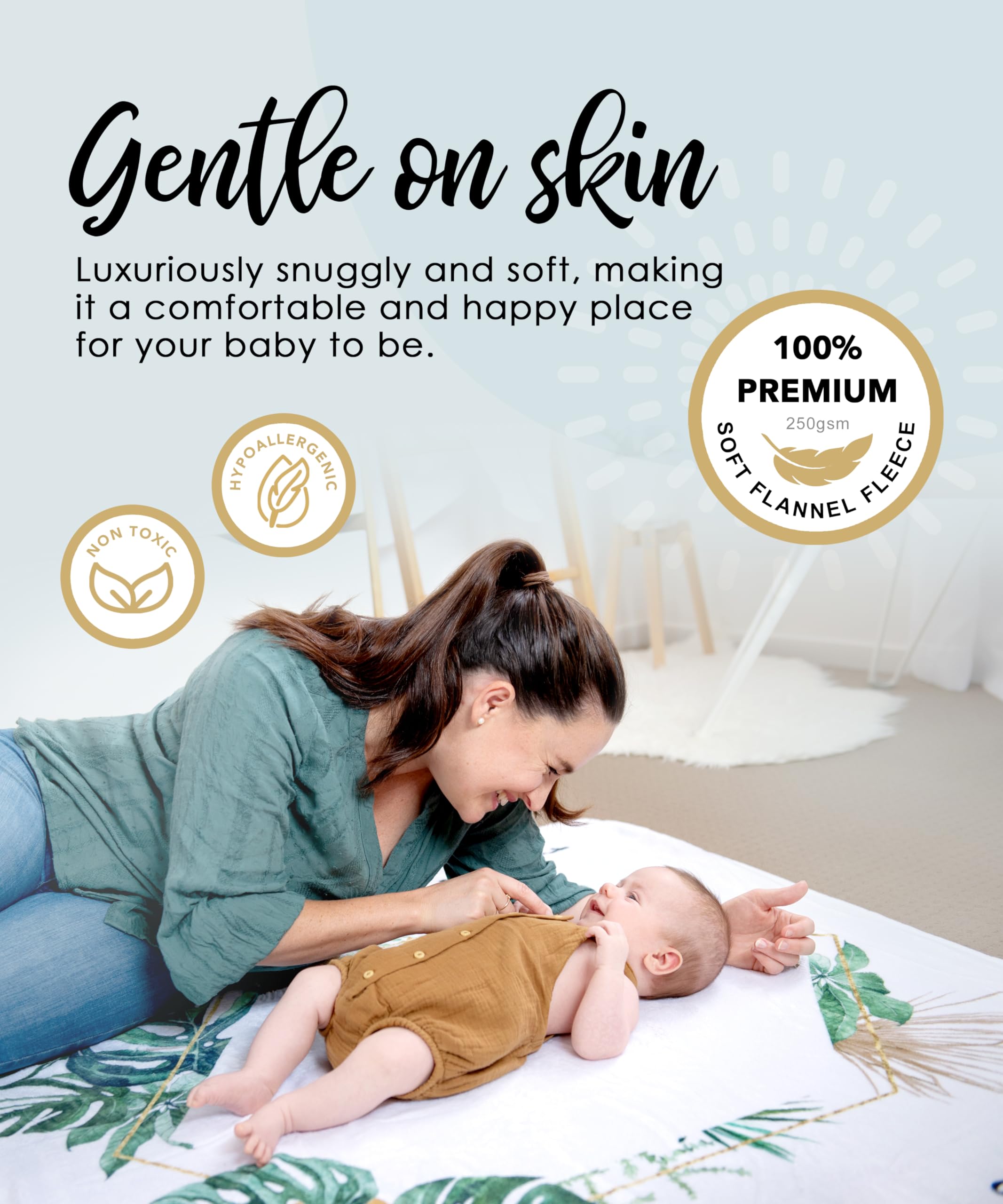 Manta mensual para bebé niño – Extra acogedora 46 x 46 pulgadas – Accesorio mensual perfecto para fotos para capturar recién nacidos a 12 meses de crecimiento – Unisex