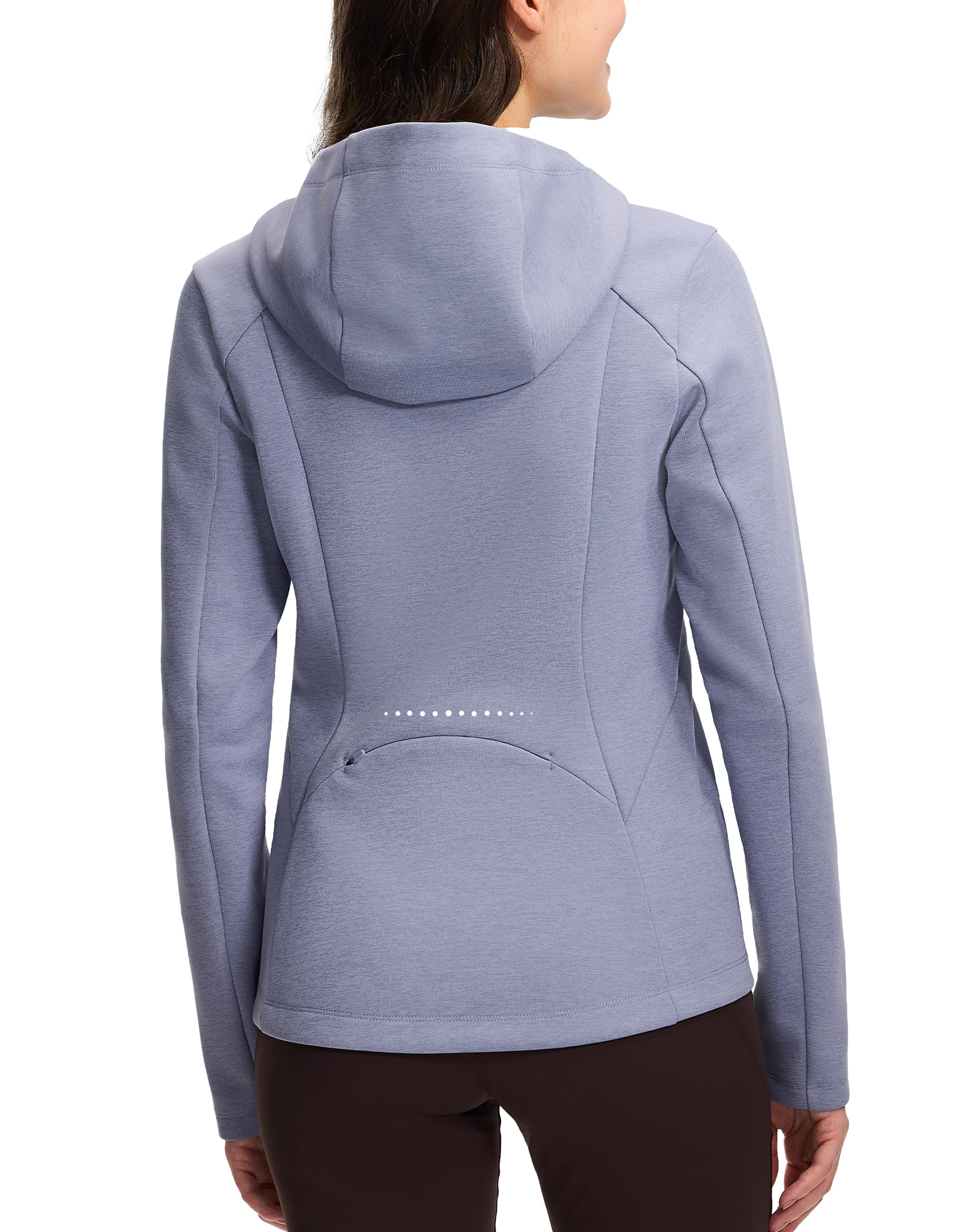 Pioneer Camp Fahrradjacke Damen mit Kapuze, Fleece Gefüttert Fleecejacke Warm, Winddicht und Atmungsaktiv Outdoor Damenjacke Reflektierend für Fahrrad, Laufen und Freizeit
