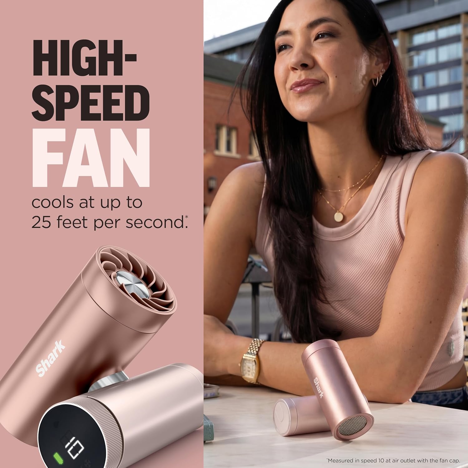 NEW Shark ChillPill — The Only 3-in-1 Personal Cooling System with InstaChill Cooling Plate, Dry-Touch Mist, and Powerful Fan, Handheld, Wearable, Rechargeable Battery, 10 Speeds, Carbon, FA022