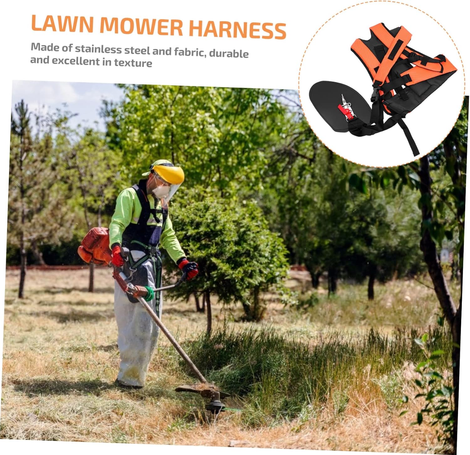 2pcs Double Shoulder Strap Padded Harness for Lawn Mowers Trimmer Support Belt Comfortable Weight Distribution for Brush Cutters and Garden Tools