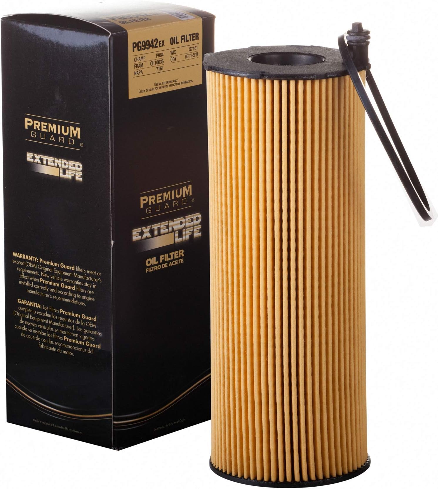 Extended Life Oil Filter up to 10k Miles PG9942EX | Fits 2009-2012 Volkswagen Touareg, 2008-2012 Audi Q7, 2010-2012 Q5, 2016-2019 Porsche Cayenne