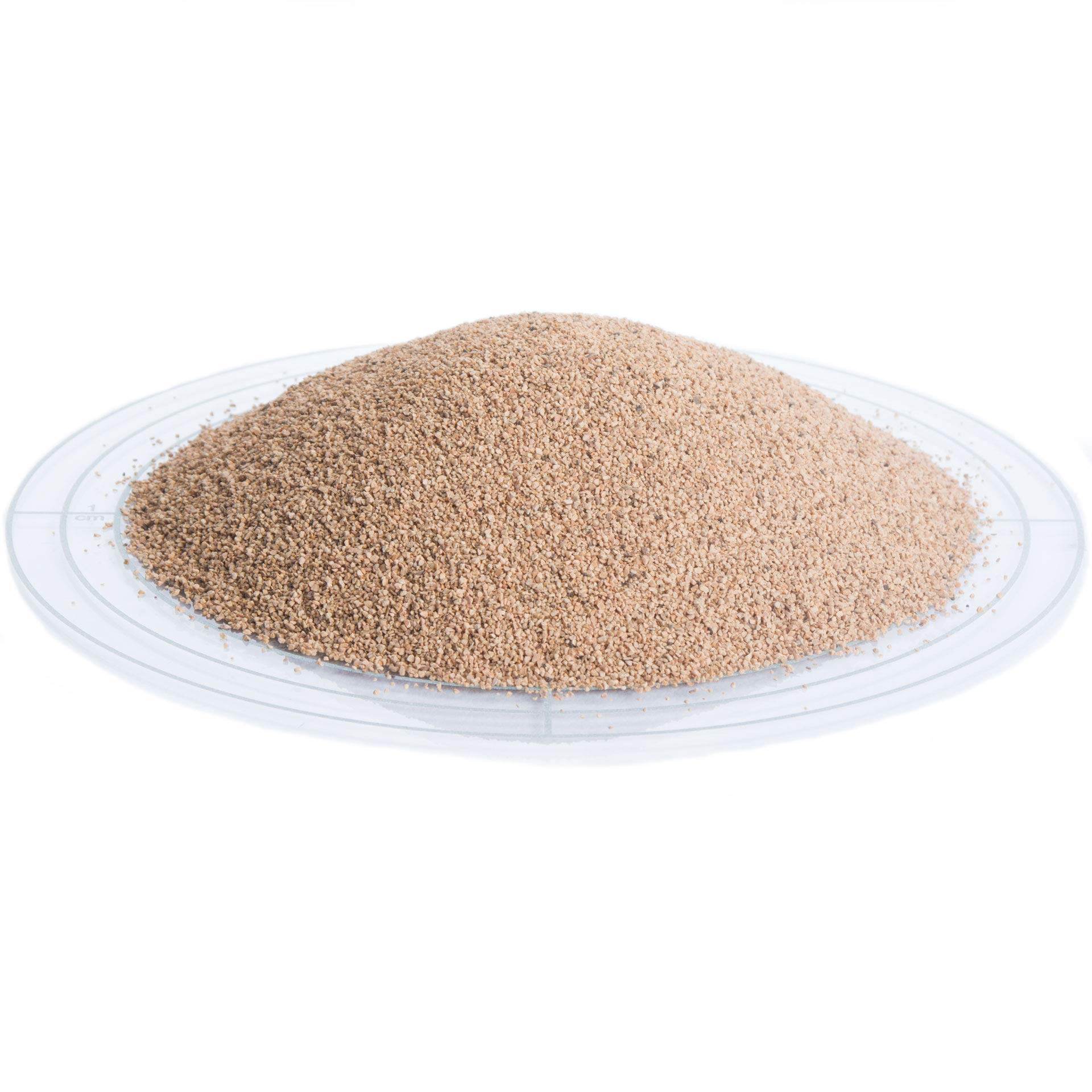 Schicker Mineral Nussschalengranulat Strahlmittel 450-1000 µm 25 kg, organisches Mehrwegstrahlmittel, chemisch neutrale Oberflächenbehandlung ohne Eisenanteil, ideal für Aluminium, Edelstahl