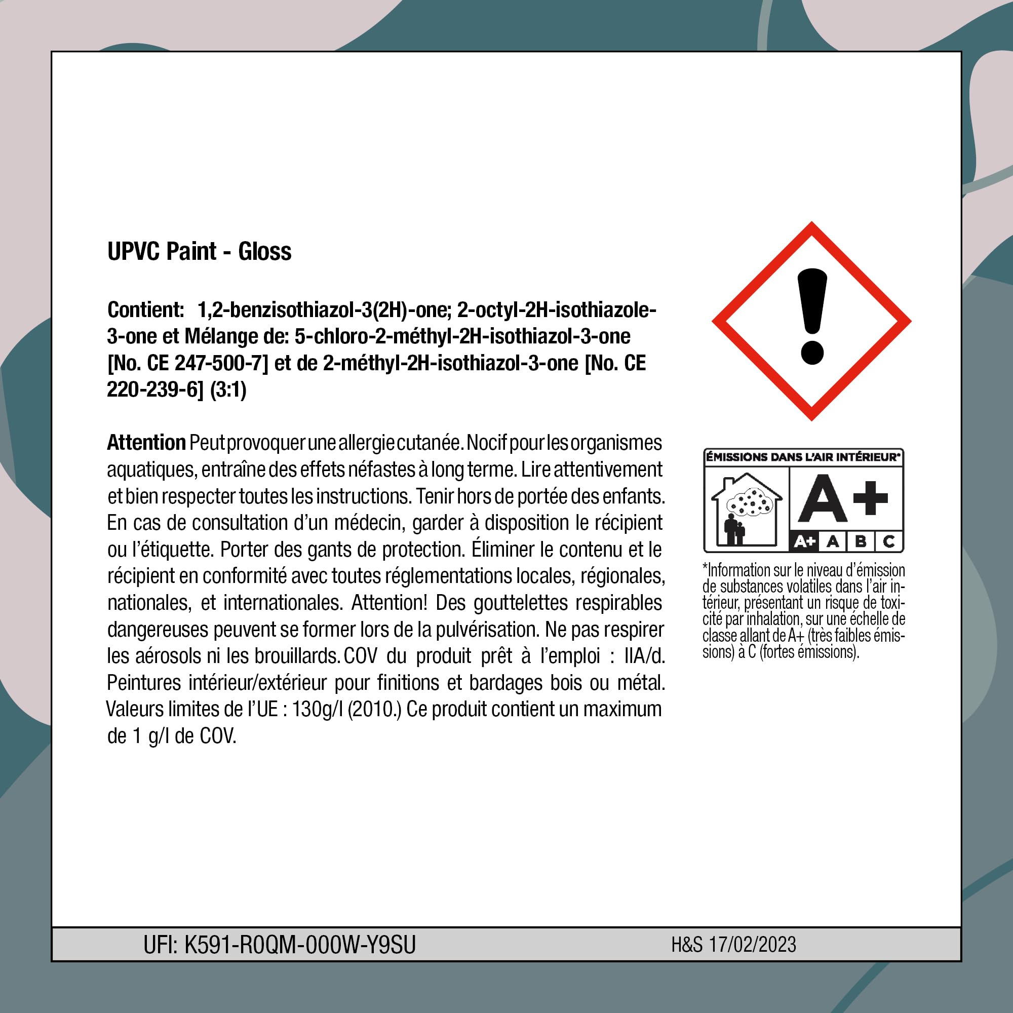 Rust-Oleum Peinture Bleu Marine pour Portes & Fenêtres en PVC, Finition Brillante - Odyssée 750ml