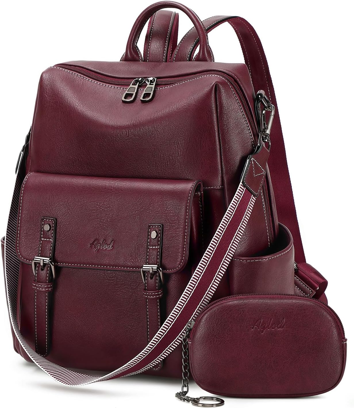 AGLOD Backpack Purse for Women PU Leather Back Packs Designer Ladies Shoulder Bag Fashion Faux Work Travel Handbags