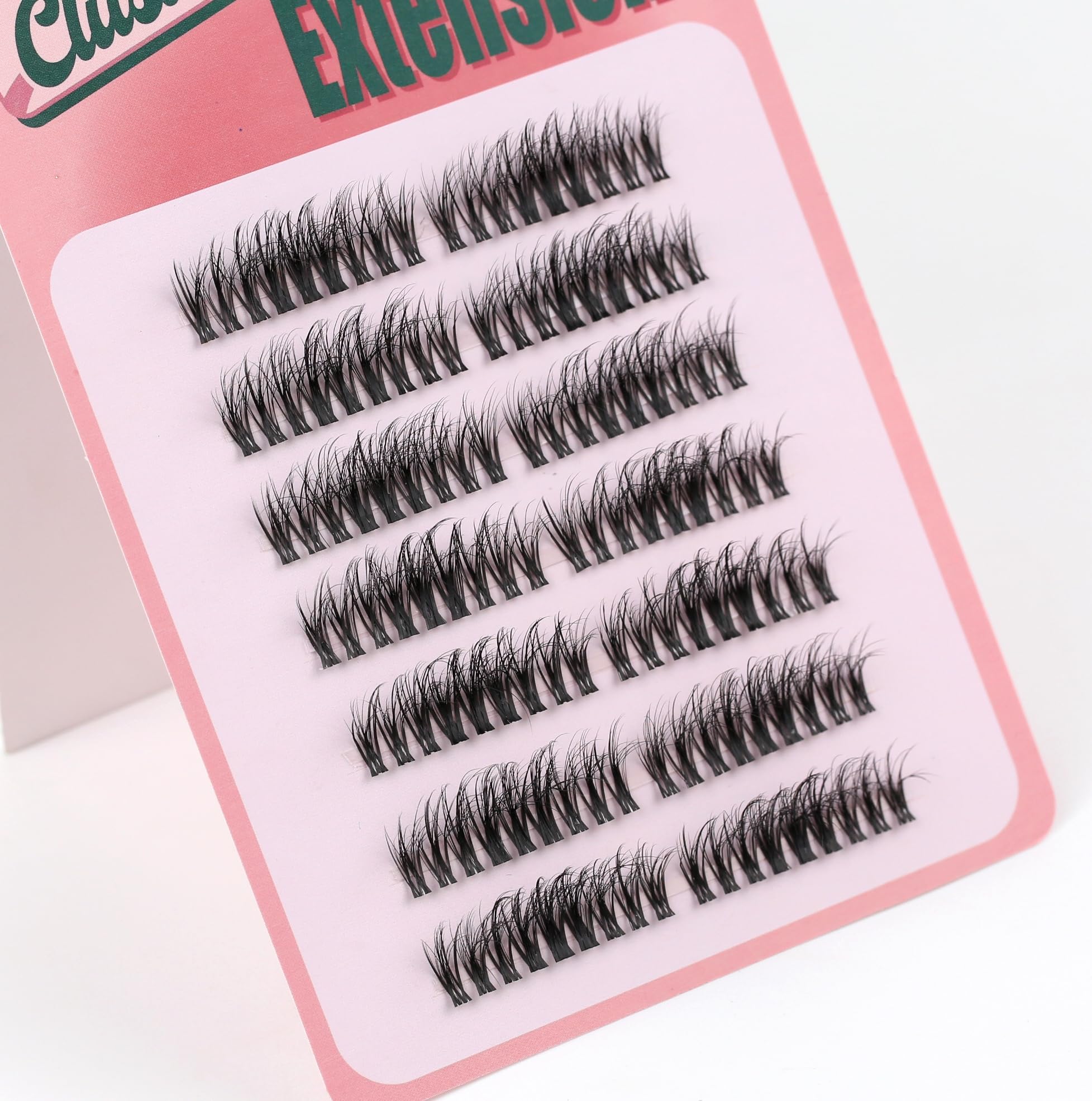 Siligli - Ciglia naturali occhio di gatto, miste, 10-13 mm, curvatura a D, pre-mappate, per sinistra e destra, extension per ciglia singole a ciuffetto, fascia sottile, 8 paia