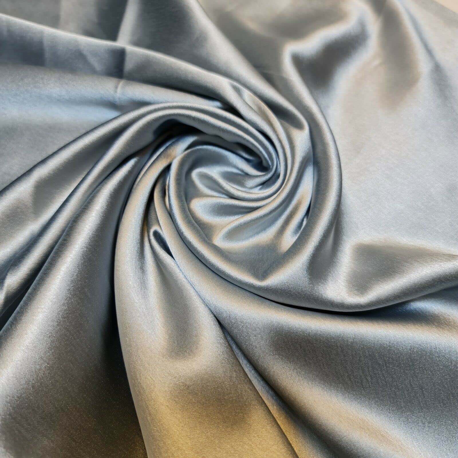 Charmeuse - Abito da sposa in raso di seta, con fodera in poliestere, 111,8 cm, colore: Verde mela