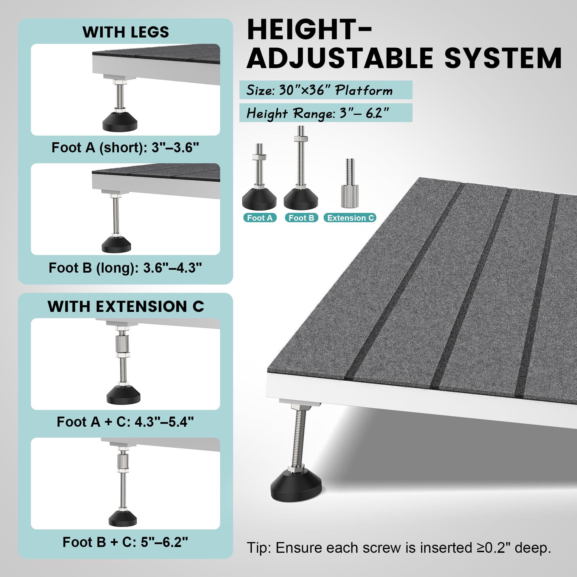 Rampy progowe dla wózków inwalidzkich, regulowana wysokość od 8 do 16 cm i 80 x 36 cm, aluminiowa rampa dla wózków inwalidzkich, rampy progowe drzwi z grubą matą