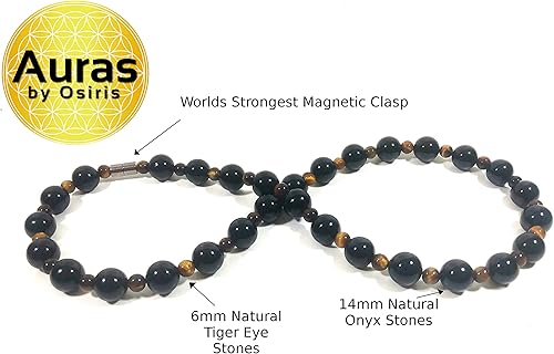 Miniatura 3 de Auras by Osiris Beaded Necklaces for Men Healing Crystal Protection Stone Mens Necklaces Handmade in USA by Master Shaman