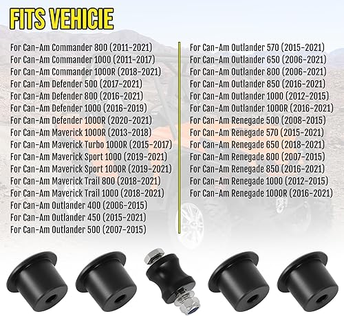 Miniatura 5 de para Can-Am Solid Motor Mounts Kit Aislador Amortiguador #707001169 707000949