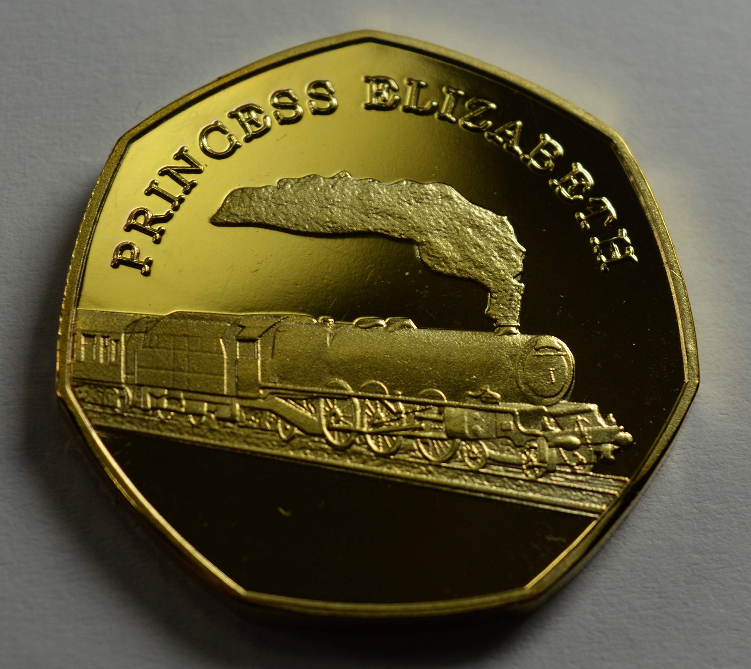 The Commemorative Coin Company Gold The Princess Elizabeth Steam Engine 24Ct Commemorative Coin Albums/50P Collectors, Steam & Steel Series Iconic Railway Locomotives