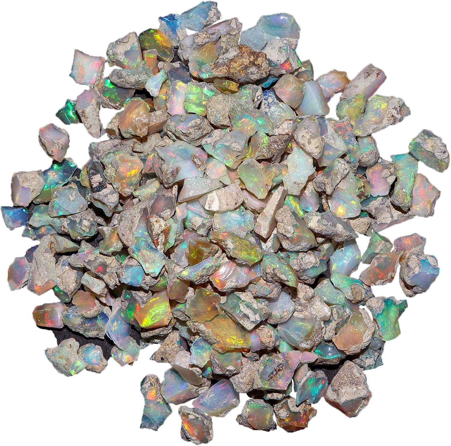30 Cts Natural Raw Ethiopian Opal Rough Real Loose Gemstone Fire Crystals Rock, Jewelry Making, Wedding Gift, Healing Chakra, Play of Colors, Wire Wrapping Crystals 15 Pcs