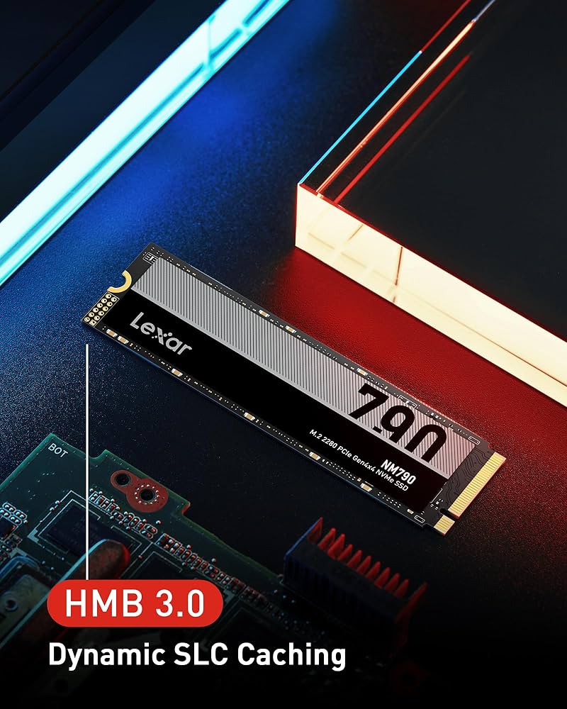 Lexar NM790 1TB Internal SSD, M.2 2280 PCIe Gen4x4 NVMe 1.4