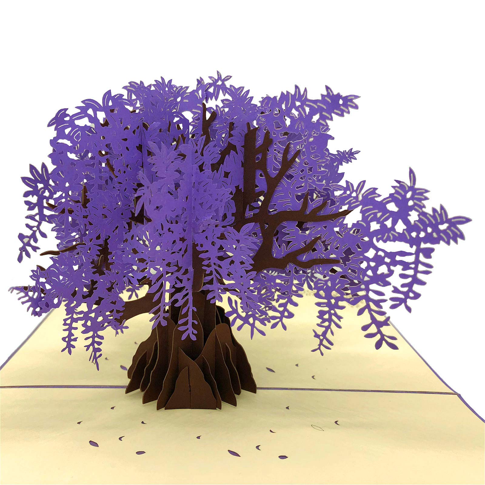 ECOPROWisteria Flower 3D Pop Up Card, Unique Popup Greeting Cards for Celebration, Good Luck & Congratulations Card, Retirement Card, Graduation Card, Thank You Card (Purple)