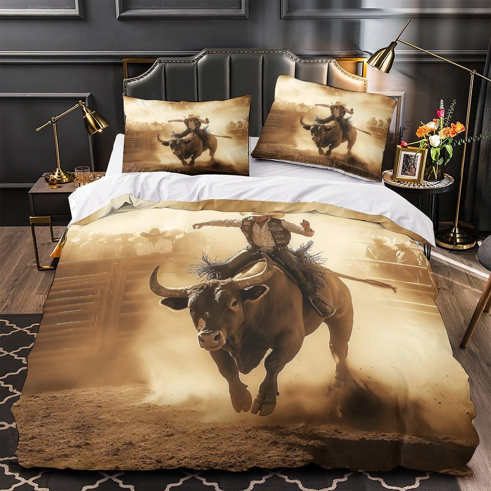 Housse de Couette King 220x240cm en Microfibre Confort Anti-Plis