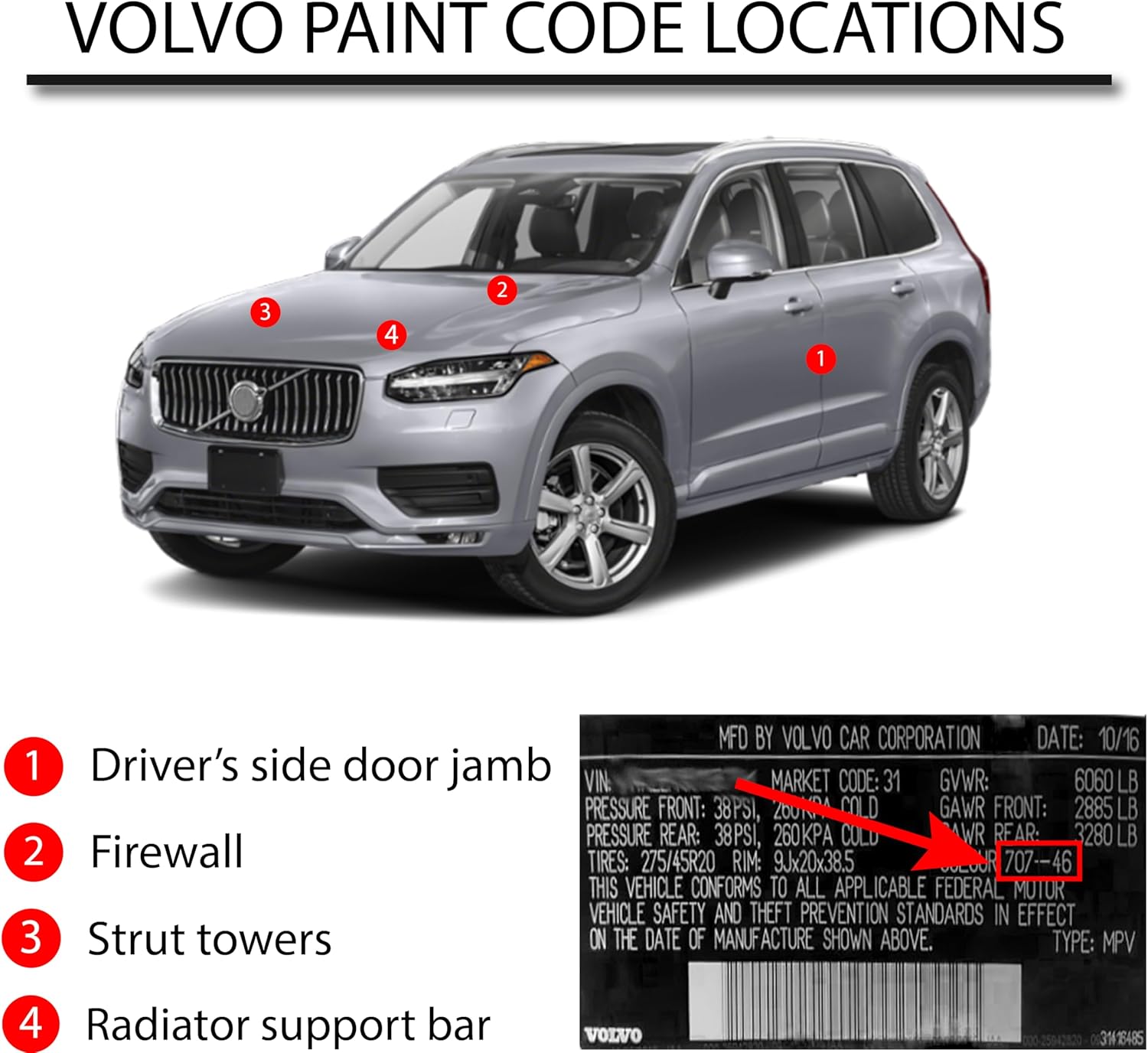 Automotive Paint for Volvo 612, Passion Red, 11oz Aerosol