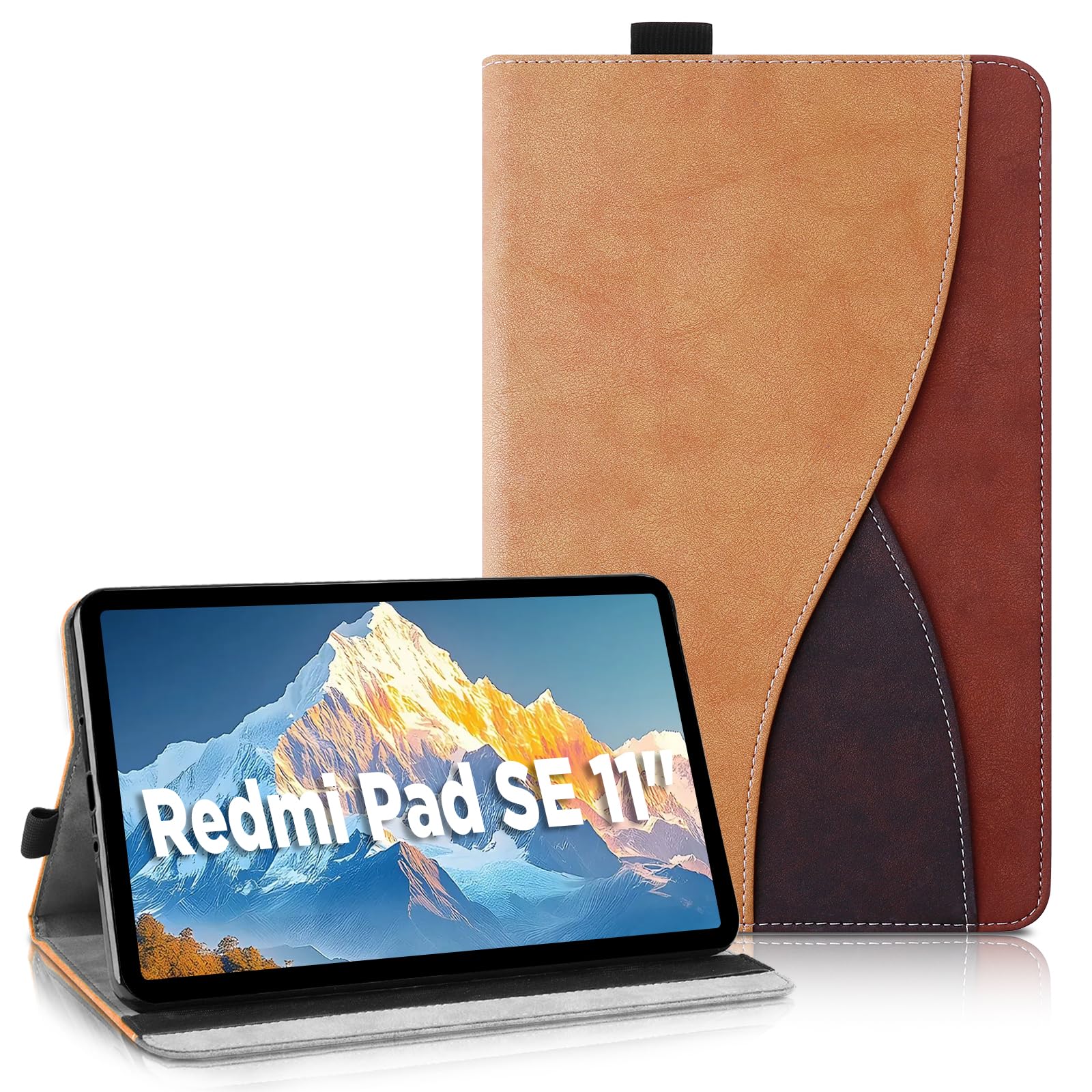 AsWant Hülle für Xiaomi Redmi Pad SE 11'' 2023 -Ultradünne Tablette mit Portemonnaie und Standfunktion Schutzhülle Kompatibel mit Redmi Pad SE (Braun)