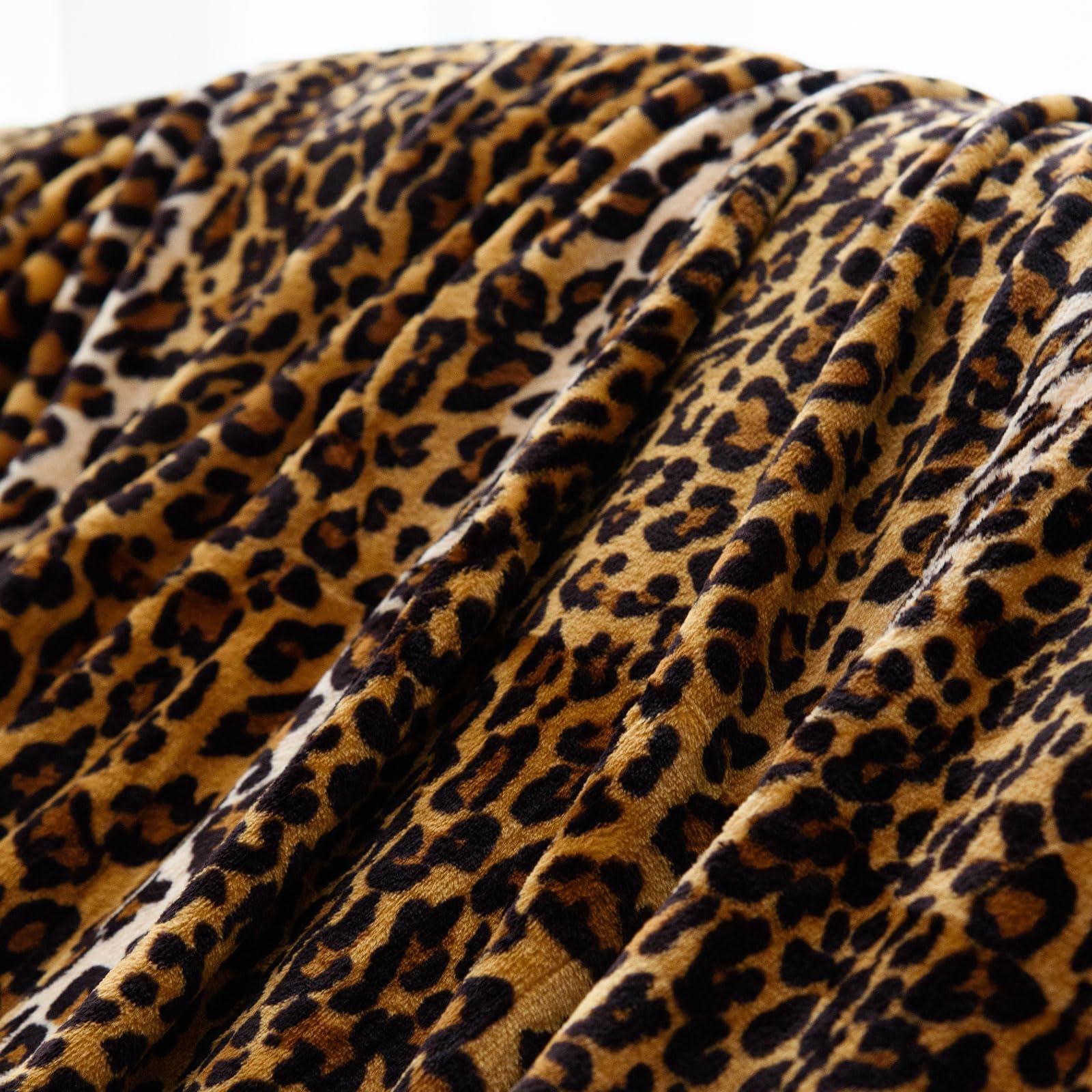 Vessia Leoparden-Fleecedecke – Kuschelweiche Überwurfdecke Für Couch & Bett (127x152 Cm)