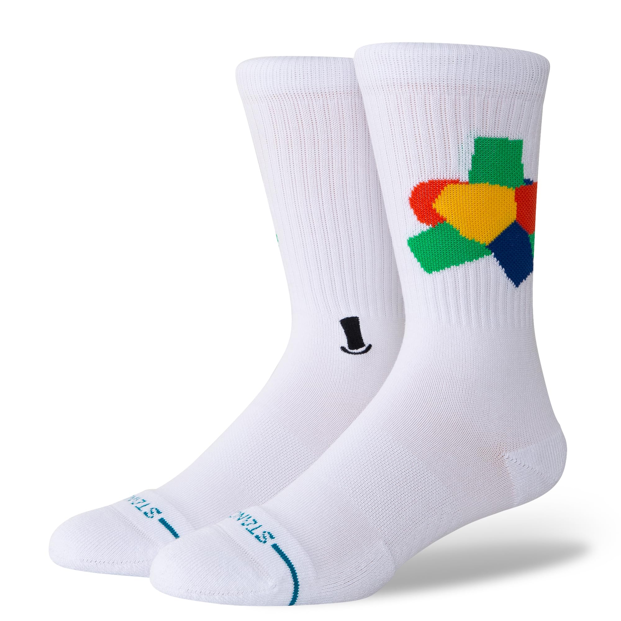Stance Everlasting Crew Socks - White (UK, Alpha, L, Regular, Regular, White)