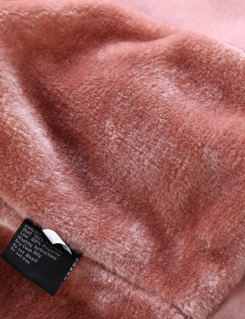 Bellivera Women Faux Leather Suede Jacket Moto Biker Coat Sherpa-Lined Overcoat with Removable Belt - Image 5