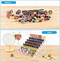 Vista 6 de Pero Pero Organizador de esmalte de uñas, estante de exhibición de acrílico para soporte de esmalte de uñas, organizador de lentes de sol, soporte