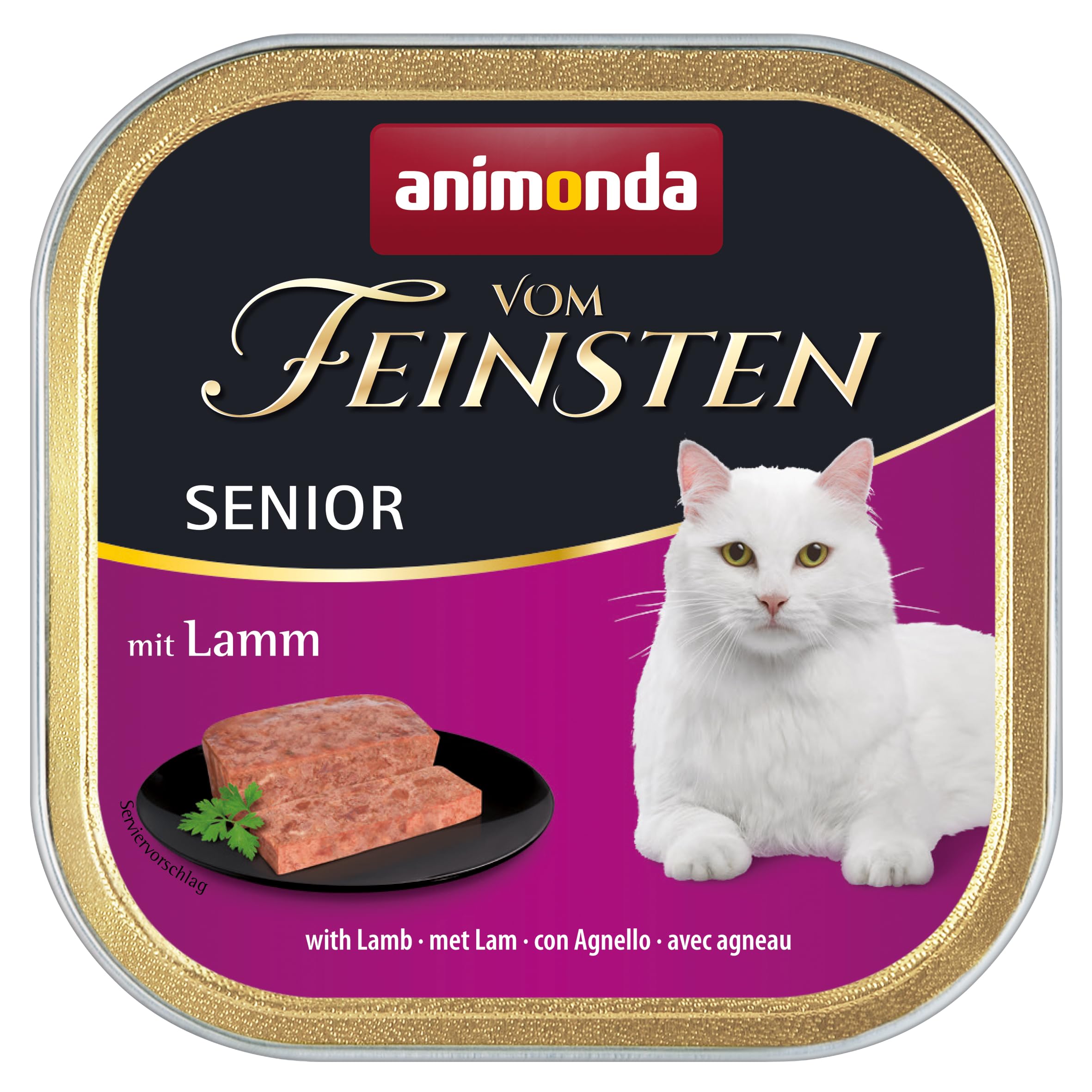 animonda Vom Feinsten Senior Variété (32 x 100 g), Nourriture Humide Senior pour Chats âgés à partir de 7 Ans, Nourriture pour Chats sans céréales ni Sucre, avec 100% d'ingrédients Frais et charnels
