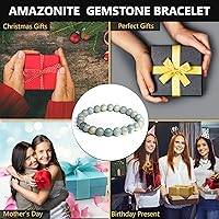 Vista 56 de Pulsera de turmalina negra, pulsera de cristal curativo natural para mujeres y hombres, pulsera de cuentas redondas de 0.315 in para espiritual