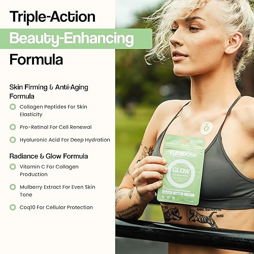 Miniatura 5 de Parches de restauración de colágeno Glow Beauty  Fórmula 5 veces más fuerte  Péptidos de colágeno, vitamina C, Pro-Retinol, Coq10, ácido hialurónico