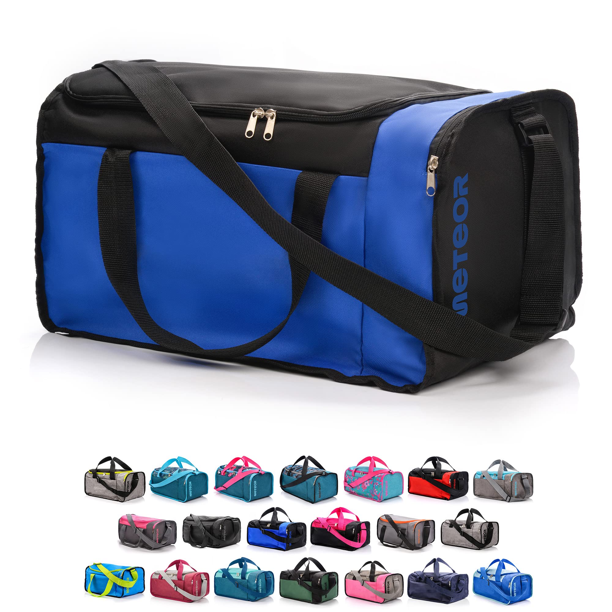 Meteor Borsa Palestra 20 L / 40 L – Borsone Sportivo Uomo Donna, Leggera e Resistente, con Tasca Laterale per Accessori, Ideale per Viaggi e Allenamento