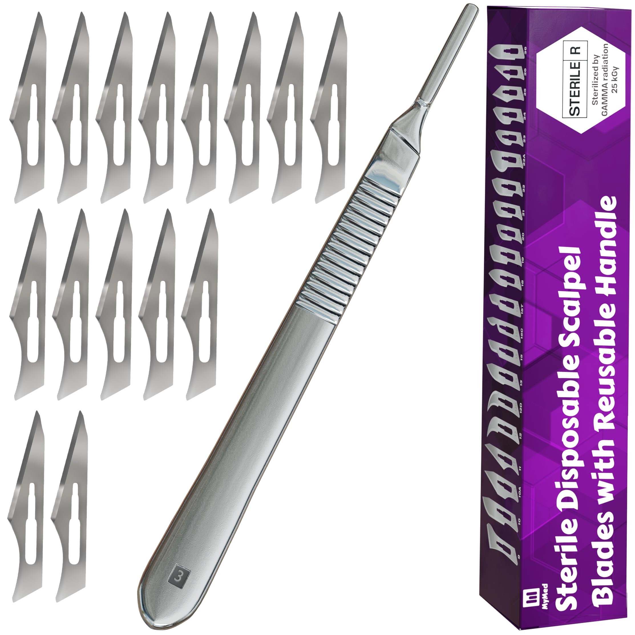 Lame Chirurgiche In Carbonio Lame Bisturi Chirurgiche Sterili - Set Con Manico Gratuito, Per Dentisti E Laboratori Trapano Odontotecnico - Foto 11