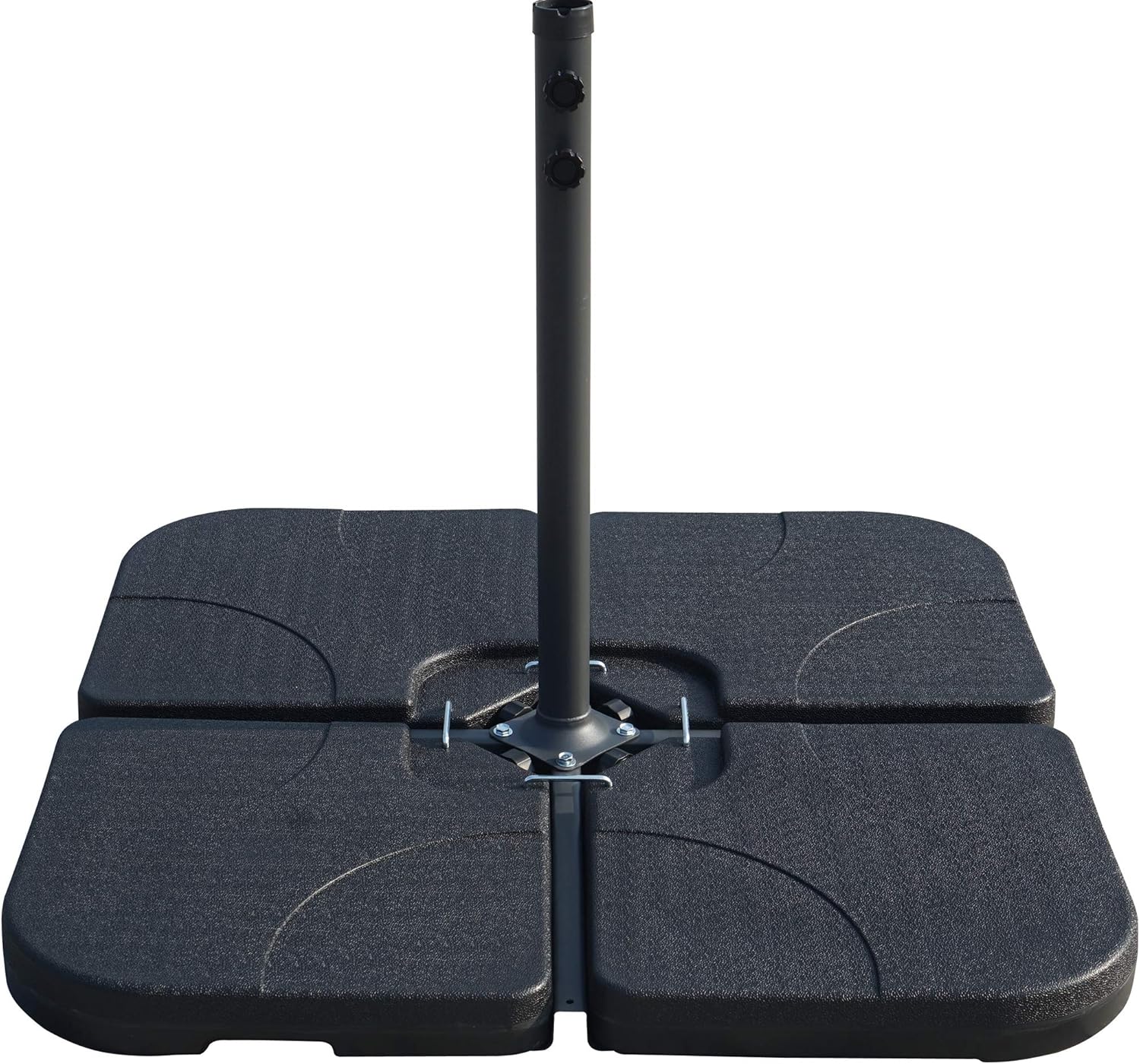 Kozyard Patio Umbrella Base Water & Sand Filled Weighted Stand Outdoor Base Windproof for Cantilever, Pool, Backyard, and Beach (Square 40x40)