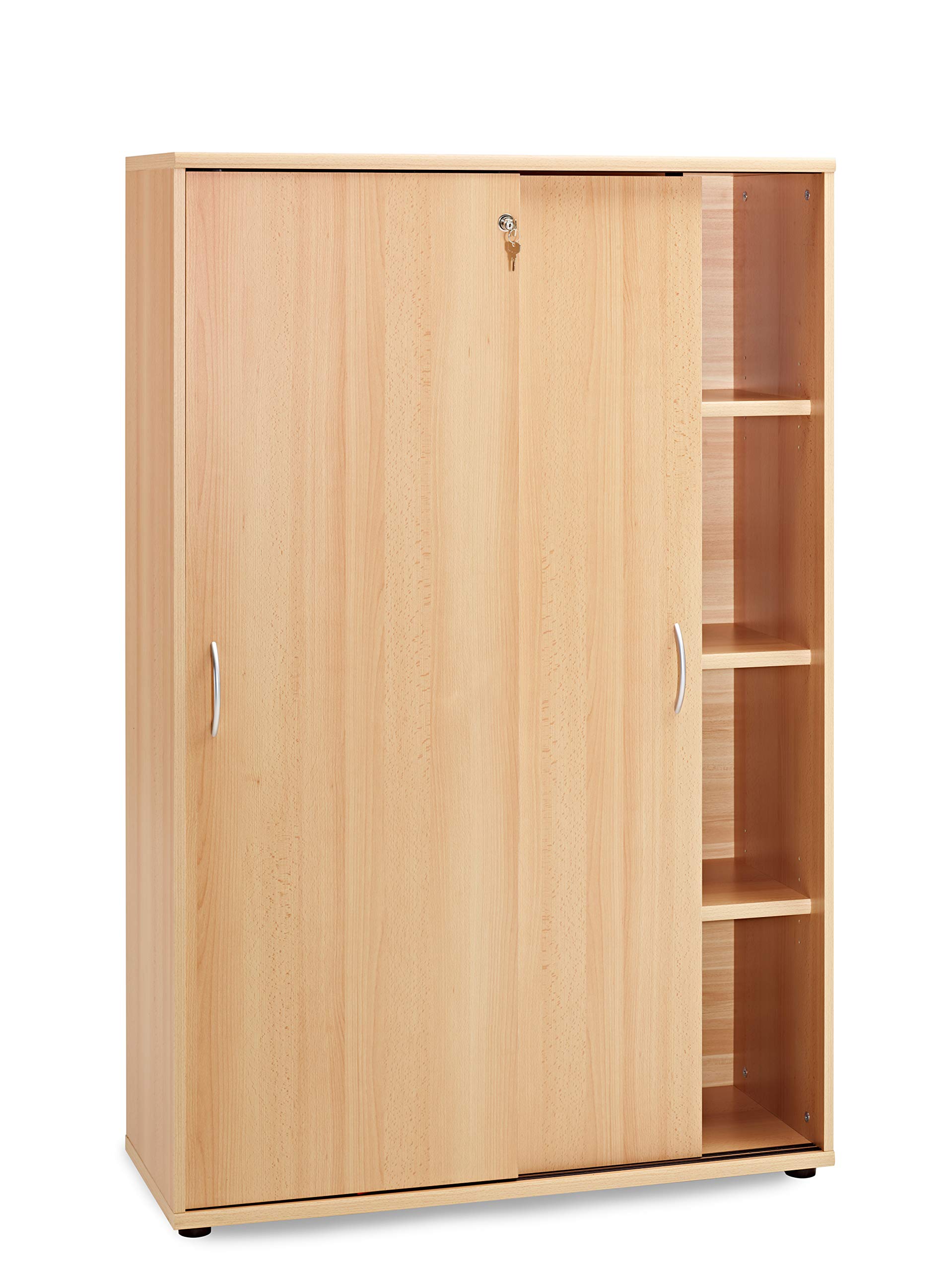 Möbelpartner Manni Aktenschrank, samerbergbuche, ca. 100,0 x 39,5 x 152,8 cm