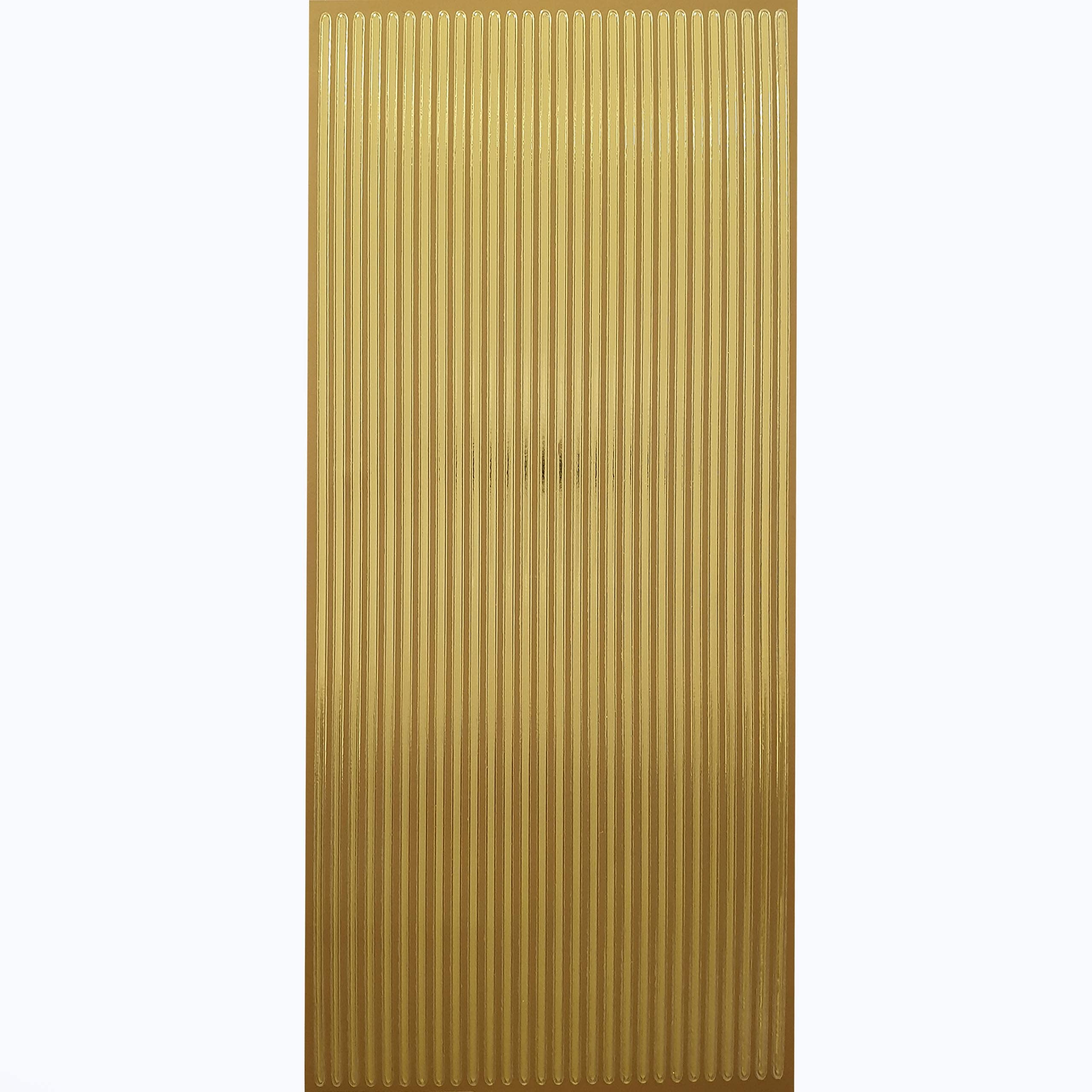 Pebble Eleven Gold Assorted Border Craft Stickers - Self Adhesive Outline Edge Trim For Card Making, 24 X 10 X 1 Cm (Straight Line )