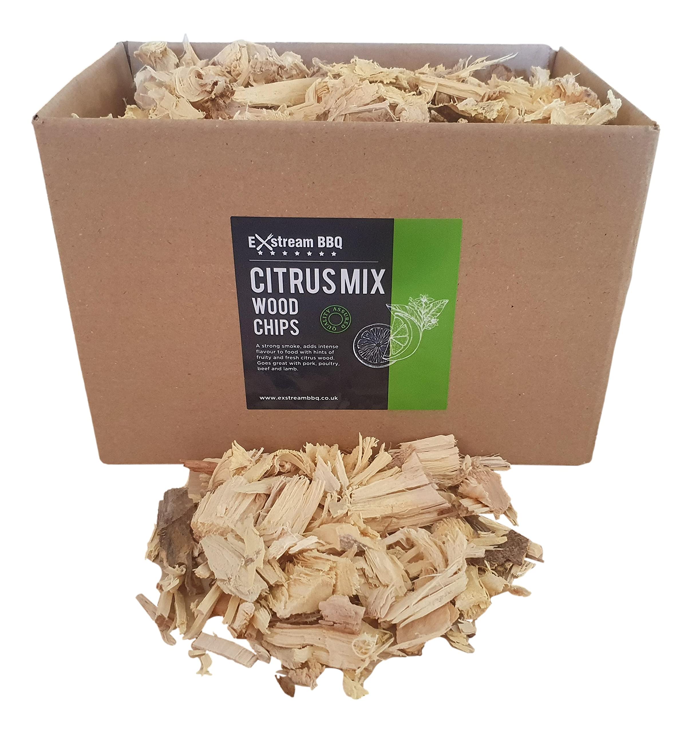Exstream BBQ Barbecue Smoking Wood Chips *Over 16 Great Flavours in 1, 5 & 10 Litres* (Citrus Mix 5 Litre)