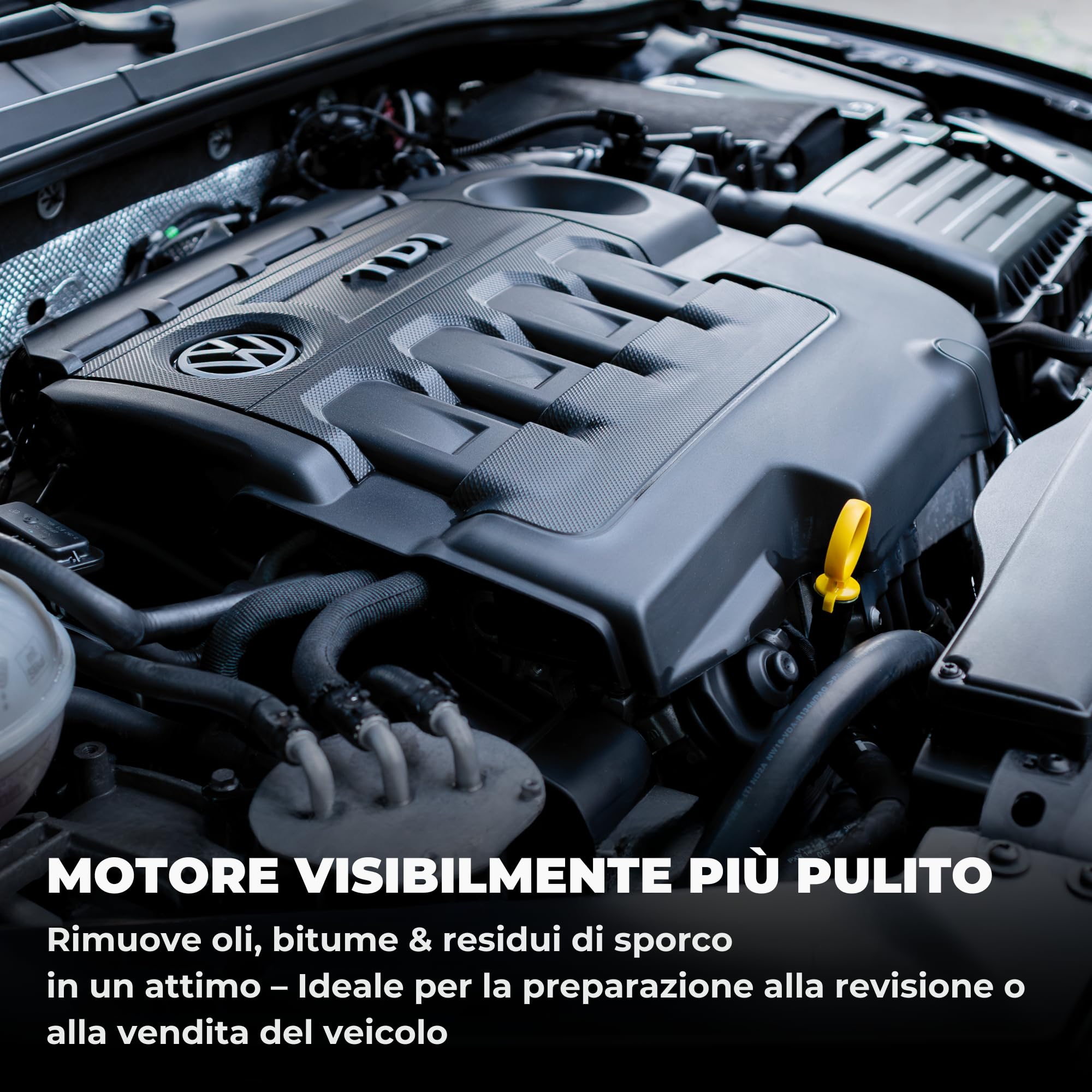 Exklusiv Chemie® detergente per motori | Dissolve sporco, olio, resina | Elimina il catrame | Pulitore a freddo motore | Pulitore motore | Detergente per parti | Sgrassante | 500 ml