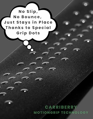 Miniatura 5 de Cinturón de correr para hombres y mujeres, sin rebote, doble bolsillo, repelente al agua, riñonera para todos los teléfonos celulares, Camo Negro,