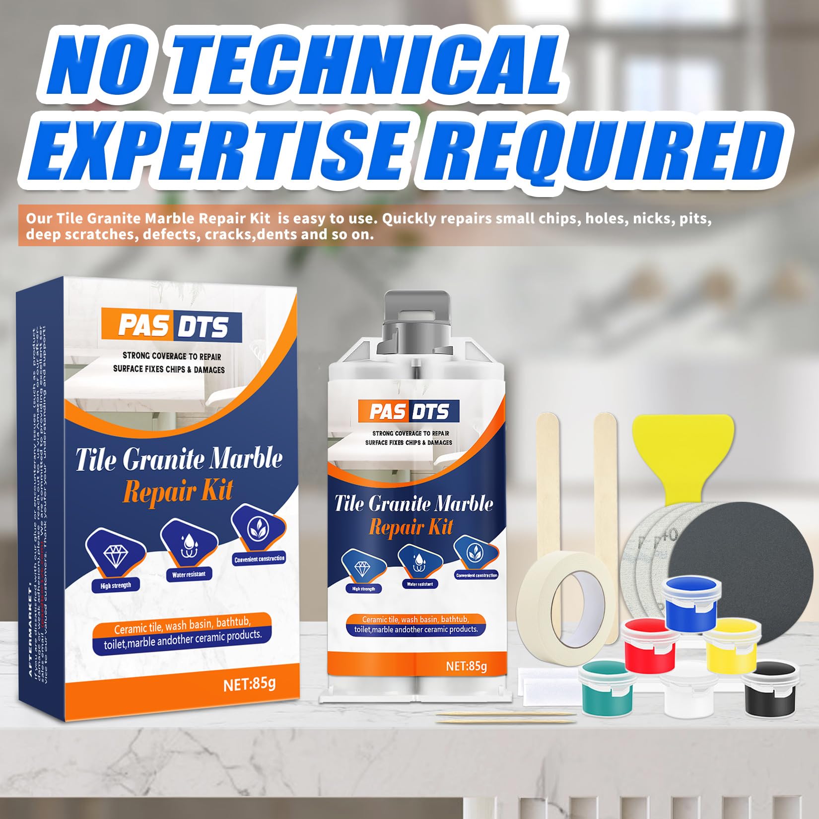 Kit Riparazione Vasca da Bagno,Kit di Riparazione Doccia Ceramica e Smalto per Riparazione Ammaccature Fori Graffi crepe, Kit Riparazione Piastrelle Impermeabile-Offre più Opzioni di Colore