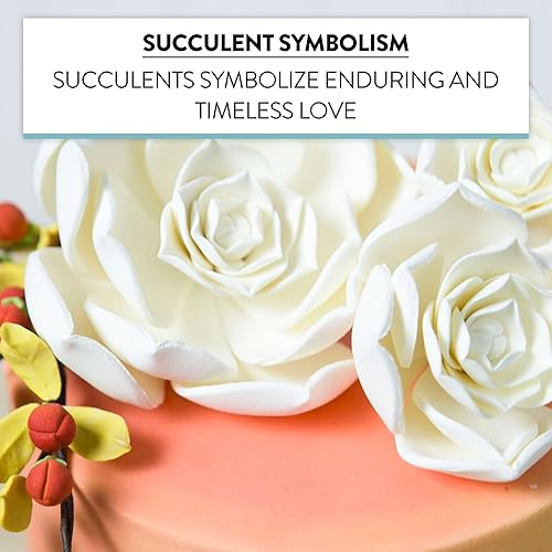 Miniatura 6 de Global Sugar Art Surtido de flores suculentas para pastel de azúcar de Tauro, color blanco con alambre, 3 unidades por el chef Alan Tetreault