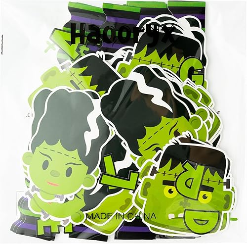 Miniatura 7 de Haooryx Juego de 118 tablones de anuncios con texto en inglés «Frankly We Love Reading» para decoración de aula, recortes de personajes de monstruo