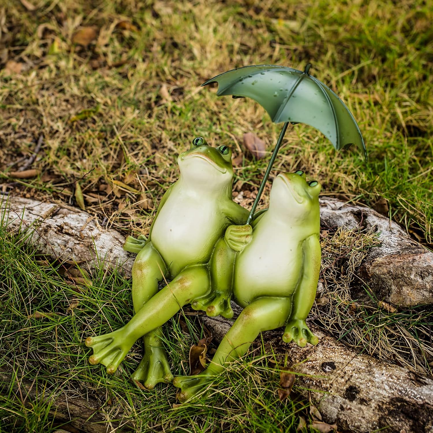 Couple Frogs Garden Outdoor Statue - Frogs Decor Garden Statue 8.5" x 11" x 6.5" - Image 5