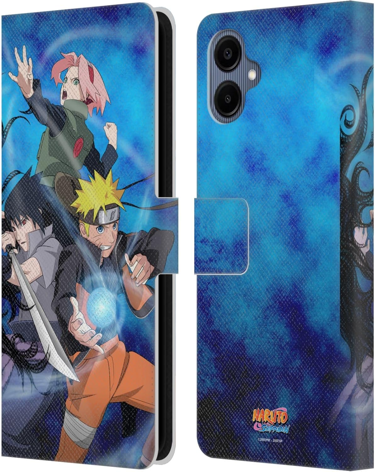 Head Case Designs Officially Licensed Naruto Shippuden Team 7 Key Art Leather Wallet Case Compatible with Samsung Galaxy A06 4G / 5G