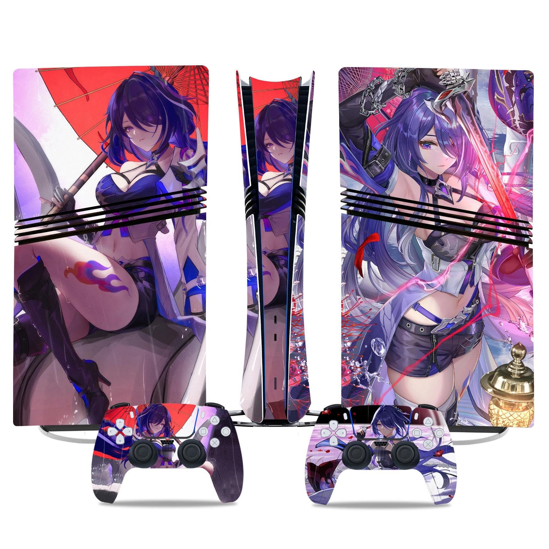 Kratzfest Anime Für PS5 PRO Disk Edition Skin Für Konsole Und Controller Vinyl-Aufkleber Langlebig Kratzfest Kompatibel Mit Für PS5 Pro 23635 Keine Schaumbildung