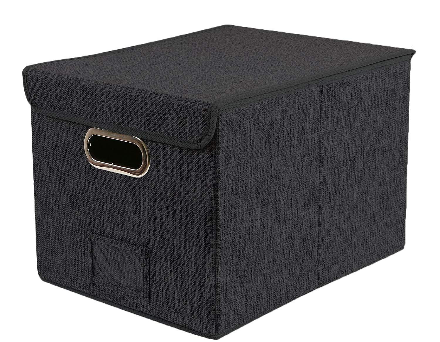 DOUBLE R BAGS Odorless Oxford Fabric Rectangular Collapsible Bin Storage Organizer Cube Box with Lids Covers and Metal Handles (Black, Large, 15x12x12 Inch) (B08WWHJNQZ) Amazon Price History, Amazon Price Tracker