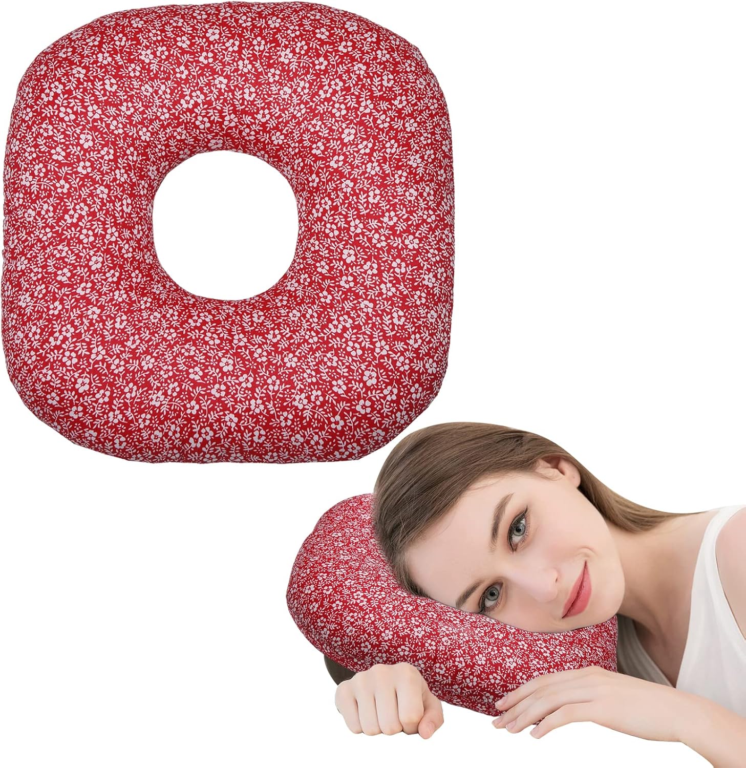 Wuronsa Ear Piercing Pillow with a Ear Hole for CNH and Ear