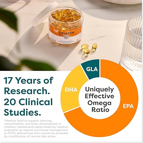 Miniatura 4 de Equazen Pro SFI Health - Cápsulas blandas de aceite de pescado - Omega 3 y Omega 6 para niños y adolescentes - EPA, GLA y DHA para niños, apoyo al