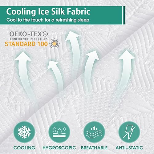 Miniatura 5 de BETU Almohada cúbica para dormir de lado (24 x 12 x 6 pulgadas, extra gruesa), almohadas de espuma viscoelástica para dormir, almohadas